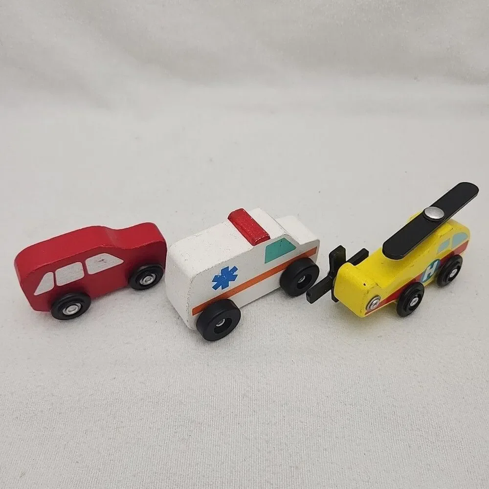 Cars Chunky Wooden Vehicles Horizon Group Mellisa & Doug Plantoys 7 Bundle Wood